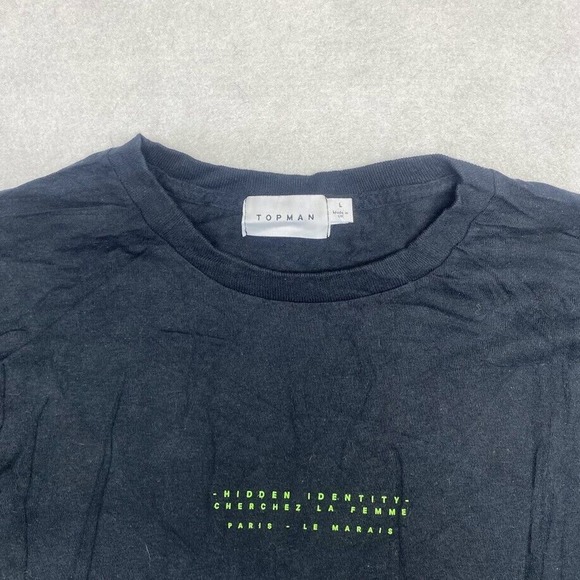 Hidden identity Cherchez La Femme Tee Thrifted Vintage Style Size L - Picture 8 of 9